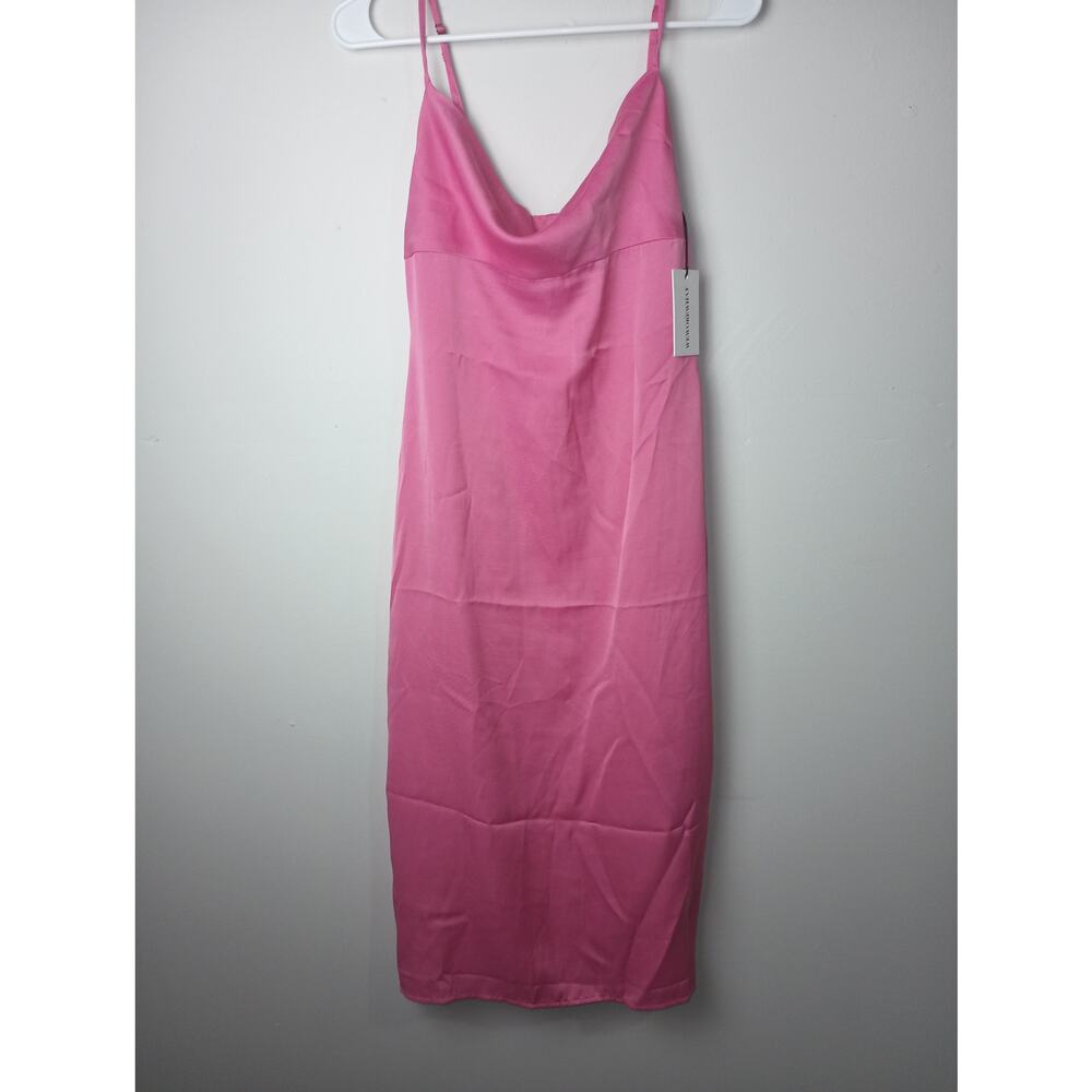 WeWoreWhat Pink Bodycon Dress Women Size 8 Cowl Midi NWT‎